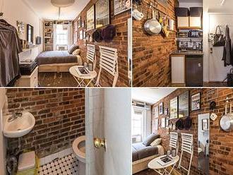 Life in a 90-square-foot box: Woman's apartment takes cramped New York living to the extreme...but s