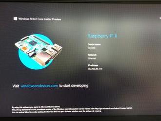 Raspberry Pi 2 a Windows 10 IoT Core