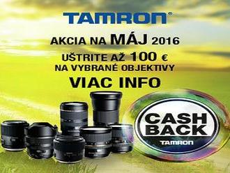 Tamron akcia Cash Back Máj 2016