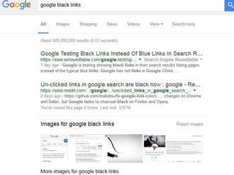 Google mení farbu odkazov vo vyhľadávaní. Modrú nahradí čierna