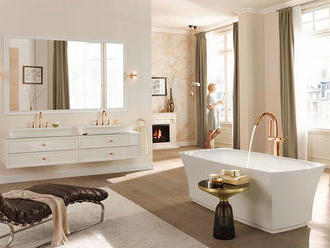 Jako na zámku. Zlatá barva dodá vaší koupelně punc luxusu! Jak se vám líbí?