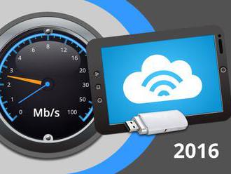 Rychlosti mobilního internetu na DSL.cz v roce 2016