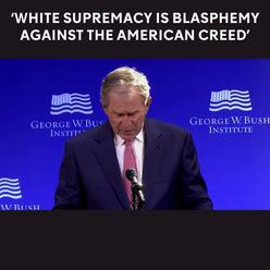George W. Bush zaútočil nepřímo na Trumpův rasismus, bigotnost a vyhrožování