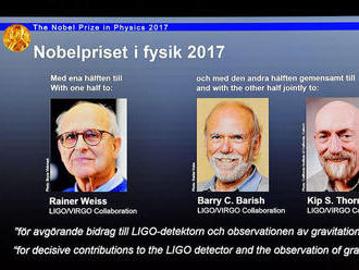 Nobelovu cenu za fyziku dostali Američania za gravitačné vlny