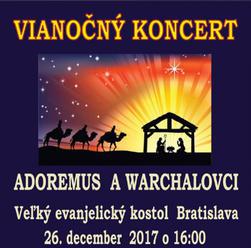 Spevácky zbor Adoremus a Warchalovci pripravujú vianočný koncert