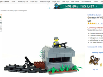 Lego figurky v nacistických uniformách jde koupit na Amazonu. Vhodné od sedmi let, píše prodejce