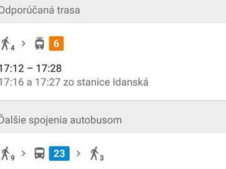 Tip: Spoje na Mapách Google už vyhľadáte aj v Bratislave a Košiciach