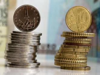Česká měna vůči euru dál mírně zpevnila, k dolaru oslabila