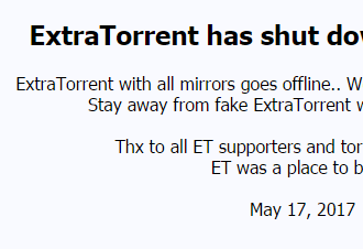 Torrent Extra.to skončil, jeho stránky sú podvod