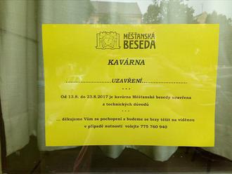 Kavárna v Besedě je zavřená