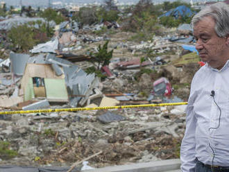Generálny tajomník OSN navštívil zdevastované indonézske mesto Palu