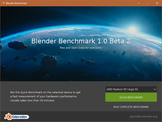 Test: Blender Benchmark 1.0 beta 2