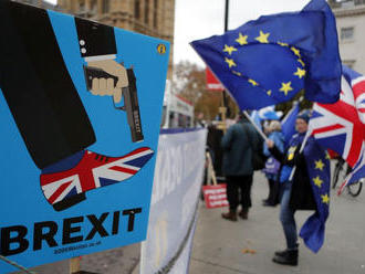 Demonštranti proti brexitu sa zhromaždili pred britským parlamentom