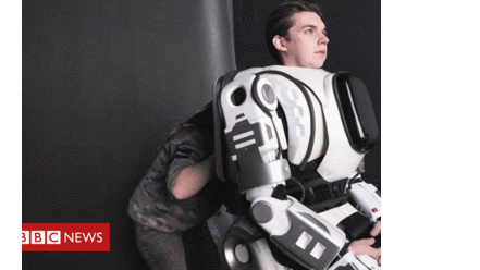 Robot turns out to be man in suit
