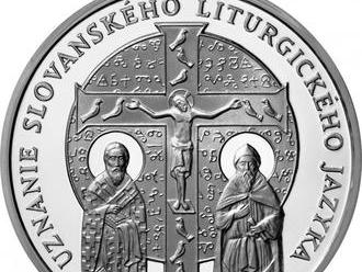 Strieborná minca pripomína uznanie slovanského liturgického jazyka