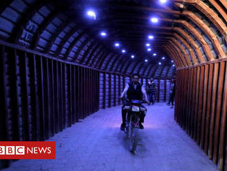 Syria 'chemical' attack: Douma's warren of war tunnels revealed