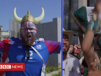 Battle of the football fans: Iceland v Mexico
