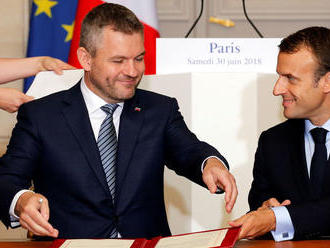 Pellegrini a Macron rokovali o vzťahoch, hospodárskej spolupráci i klíme