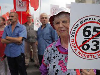 Tisíce Rusov protestovali proti vládnemu návrhu dôchodkovej reformy