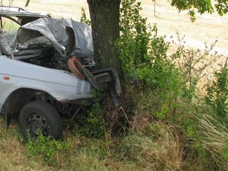 Mladý Humenčan šoféroval s dvomi promile: Narazil autom do stromu, v jazde pokračoval ďalej