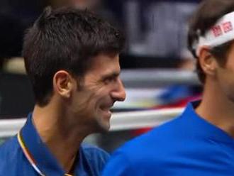 Laver Cup: Novak Djokovic hits ball into doubles partner Roger Federer mid-rally