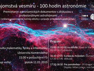 Prednášky a pozorovania v rámci 100 hodín astronómie