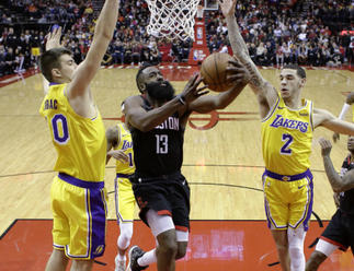 Harden dal 48 bodů a pomohl Houstonu otočit zápas NBA s Lakers