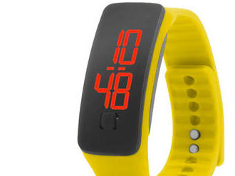 Jednoduché, ľahko ovládateľné silikónové hodinky- žlté - športové nosenie aj na všedné dni.