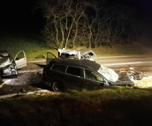 Řidič Audi 6 před nehodou u Znojma předjížděl přes plnou čáru náklaďák