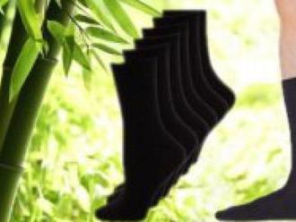 Značkové kvalitné bambusové ponožky, prírodný materiál s antibakteriálnymi vlastnosťami – 5 alebo 10