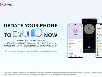 Huawei spustil aktualizáciu na EMUI 10 pre ďalšie modely