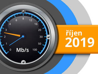 Naměřené rychlosti internetu na DSL.cz v říjnu 2019