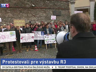 Pricestovali do Bratislavy, aby protestovali pre výstavbu R3