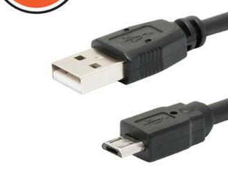 Praktický USB kábel 2.0 v dĺžke 3 m a v čiernej farbe.
