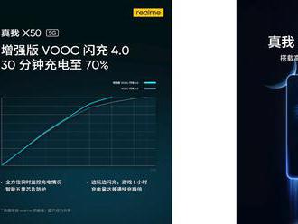 Realme X50 5G nabijete do 70 % kapacity za 30 minút