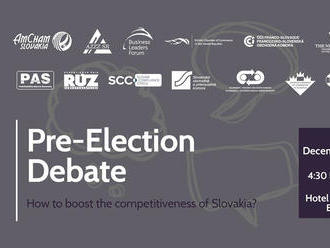 Predvolebná diskusia: ako naštartovať konkurencieschopnosť Slovenska?