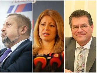 EXKLUZÍVNY prieskum: Šefčovič a Čaputová majú stále základne, Harabina podporujú voliči Smeru
