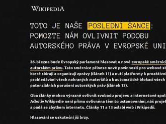 Wikipedie je dnes celý den vypnutá, na protest proti reformě evropského autorského práva