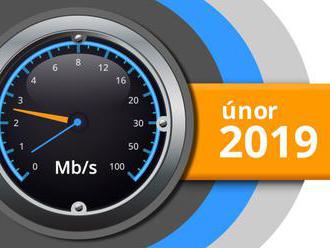 Naměřené rychlosti internetu na DSL.cz v únoru 2019