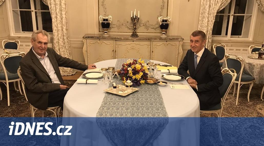 Prezident Zeman večeřel s premiérem Babišem v Lánech, probírali hlavně brexit