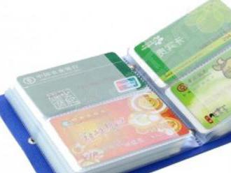 Praktický organizér na platobné karty - 40/64 slotov, na výber z niekoľkých farieb.
