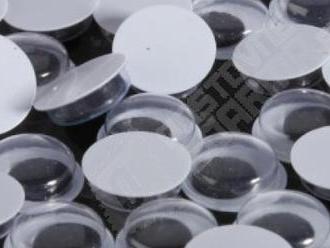 Plastové očká na výrobu veselých pozvánok či papierových panáčikov - 100 kusov.