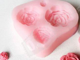 Silikónová forma v tvare ruže na výrobu dekoračných ozdôb na torty. Doprava zdarma.