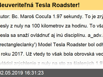 Neuveriteľná Tesla Roadster!