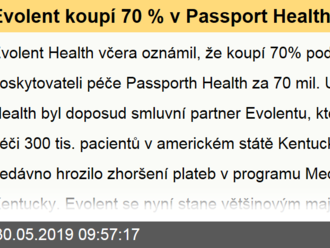 Evolent koupí 70 % v Passport Health a rozšíří spolupráci