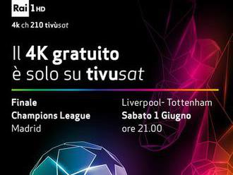 Finále Ligy mistrů UEFA v Ultra HD HDR jen na Rai 4K