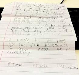 FOTO Školák napísal motivačný list polícii: Pri jeho čítaní sa nedokážete prestať usmievať