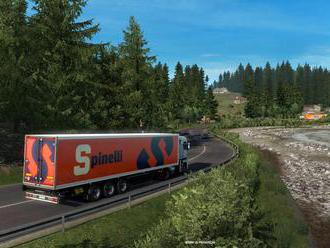 Euro Truck Simulator 2 ukazuje krajinu při cestě k Černému moři