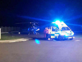 Při drobném požáru v rodinném domku v Konici došlo ke zranění, na místní stanici HZS přistál vrtulní
