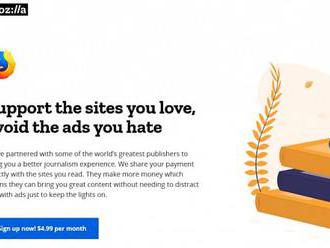   Mozilla testuje odstranění reklam z webů online médií za předplatné